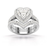 2.7 CT Lab Diamond Heart Shaped Halo Ring